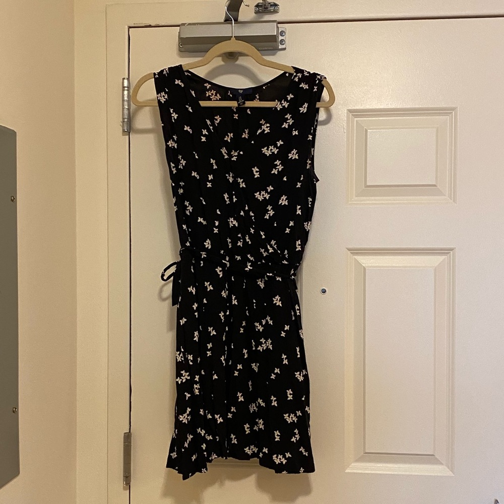 GAP Butterly Print Faux Wrap Dress